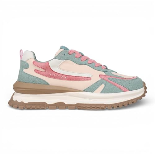 Zapatillas con Cordones Leo Coloridas Veganas para Mujer Chunky Plataforma Trainers