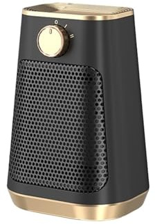 Vinter 1500W Elvärmare Bärbar Fläktvärmare PTC Keramisk Uppvärmning Mini Space Skrivbordsvärmare Varmare Maskin For Rum Låg energiförbrukning(Black)
