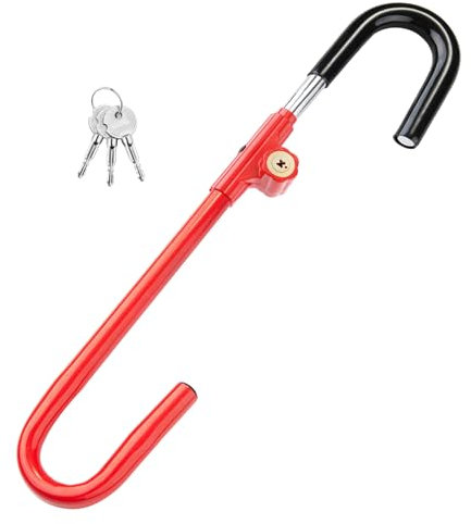 CARTMAN Steering Wheel Brake Lock Vehicle Anti Theft Security Brake Pedal Lock with Adjustable Length Fit for Distance from Steering Wheel to Pedal Within 53cm to 76cm