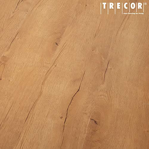 TRECOR® Klick Vinylboden RIGID 3.5 Massivdiele - 3,5 m stark mit 0,30 mm Nutzschicht - Sie kaufen 1 m² - WASSERFEST (Vinylboden 1 qm, Prestige Eiche)