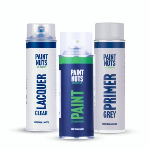 PaintNuts Car Spray Paint suitable for JEEP Candy Apple Red Metallic Tinted (RH2) - Spray Paint (400ml), Lacquer (500ml) & Primer (500ml) Bundle