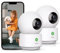AOSU 4MP 2 Unité Caméra Surveillance WiFi Intérieure, Appels à Une Touche, Suivi de Mouvement à 360°, Détection Humaine AI, Compatible avec Alexa pour Bébé/âgées/Animaux
