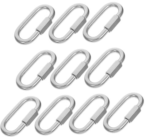 OUNONA 10 Pezzi Moschettone Con Bloccaggio A Martello Per Catena Edilizia Industriale Aviazione Uso Sul Campo