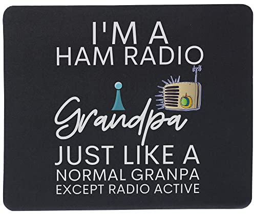 Tappetino Mouse Funnylazy Ham Radio Operator Amateur Radio Funny Grandpa Mousepad Uso Prolungato Tappetino Scrivania Impermeabile Mouse Pad per Casa Ufficio Computer 25X30CM