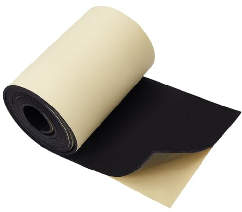 BENECREAT Rotolo di Schiuma EVA Autoadesiva Nera 300cm X 20cm X 4mm, Foglio di Schiuma Impermeabile per La Protezione Dei Mobili, Riempimento Spazi Vuoti, Costumi