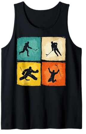 Estilo Retro Hockey Amante Jugar Hombres Mujeres Niños Hockey Camiseta sin Mangas