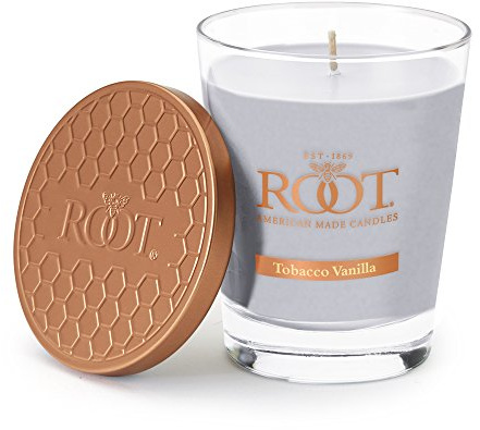 Root Candles Scented Candles Honeycomb Veriglass Premium Handcrafted Beeswax Blend Candle, Large, Tobacco Vanilla