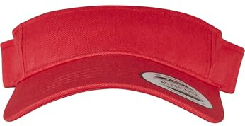 Flexfit Curved Visor Cap Gorra, Unisex adulto, Rojo, Talla única