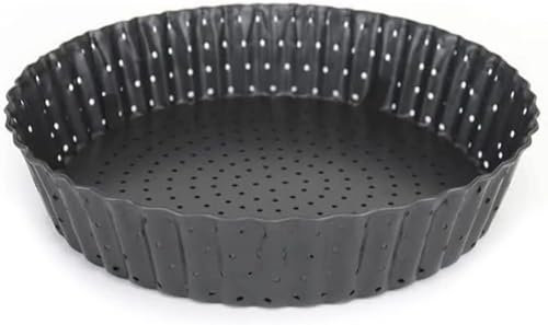 MGE - EXTRA HOCH Tarteform - Classic Pie Form mit Hebeboden 28 cm - Ostkuchenform - Tortenbodenform - Obstbodenform - Tortenform - Torte Pan - Tortenpfannen - Quichepfanne aus Karbonstahl - Ø 28 cm