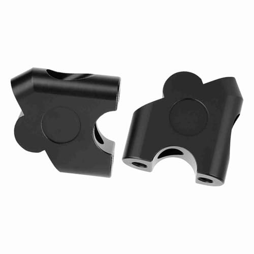 Riser per manubrio, 22mm CNC In lega di alluminio universale per moto Manubrio Morsetto Adattatore per montaggio posteriore(black)