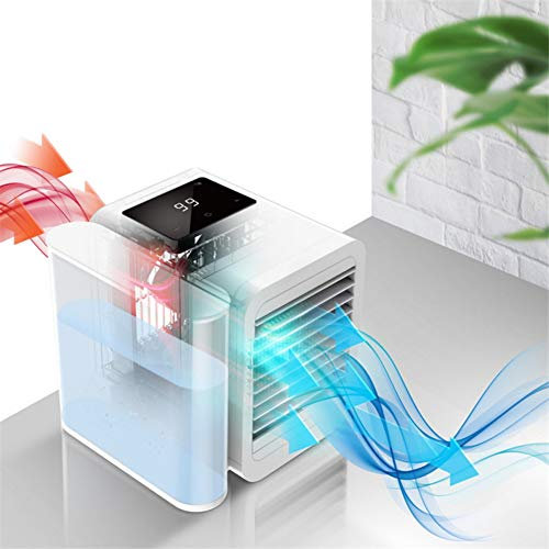 DUYER Enfriador De Aire PortáTil, Aire Acondicionado De Escritorio PequeñO Ventilador De Aire Acondicionado USB, Enfriamiento RáPido, HumidificacióN Y ReposicióN De Agua