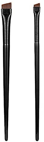 2 pinceles de gel en ángulo para delineador de ojos líquido para cejas inclinadas, pincel pequeño en ángulo para cejas, maquillaje de ojos, delineador de ojos, sombra de ojos, cerdas suaves