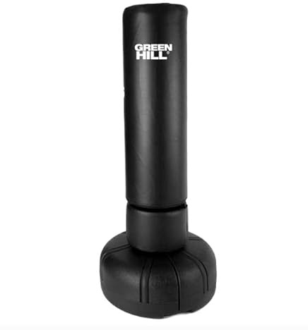 Green Hill Sacco a terra Da Boxe Vinile Pugilato con base da riempire Boxing Punching Bag Saccone (diametro sacco cm38 - altezza da terra 170cm, Nero)