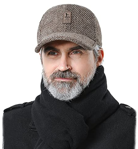 CLAPE Winter Baseball Cap mit Ohrenklappen Winddicht Warm Wintermütze