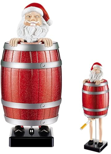 Cigarett Pere Noel dispenser, rolig jultomte pop up cigarettdispenser, träfat cigarettfodral, cigaretthållare för julfest heminredning (santa)