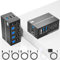8K@60Hz HDMI Displayport Switch KVM 4 PC 2 Monitor, USB 3.0 KVM Switcher Dual Monitor per 4 Computer Condividi 2 Monitor e 4 Porte USB Come Tastiera, Mouse