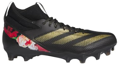 Adizero Impact Football Cleats, Core Black/Gold Metallic/Core Black, 11 UK