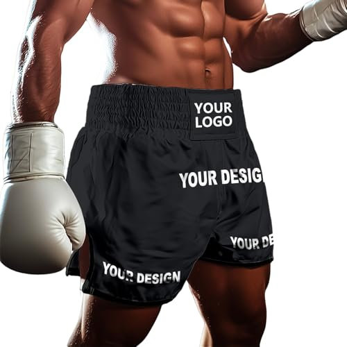 Generisch Personalisiertes Muay Thai Shorts Design Your Own Boxer Boxing Trunks Benutzerdefinierte Kampf Kickboxen Sparring Boxen Shorts für Herren Damen Kinder