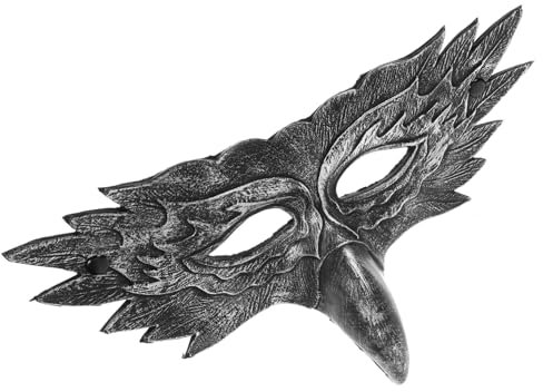 ULTECHNOVO Masque Halloween PU Demi Masque Décoratif pour Cosplay Masquées Accessoire Élégant pour Halloween