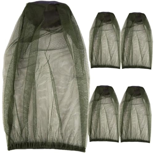 BESTYASH 5pezzi Cappello da Pesca Rete Resistente all Usura Cappello da Apicoltore Professionale Comodo e Traspirante Accessorio per Apicoltore Multifunzione Adatto per Pesca all Aperto