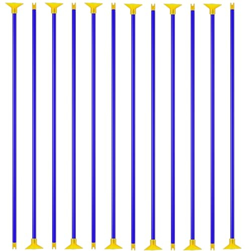 Voarge 12 pièces de flèches à ventouse de rechange pour jouet de tir à l'arc avec flèches de rechange en plastique pour garçons et filles entraînement au tir