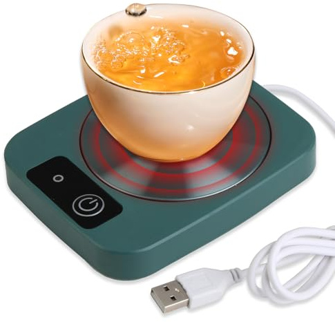 Vryth Coffee Mug Warmer Smart Cup Warmer for Desk USB Electric Coffee Tea Beverage Warmer with Aluminum Metal Panel for Office, Desk Accessories, Warmer for All Cups and Mugs, Milk, Gifts for Friends