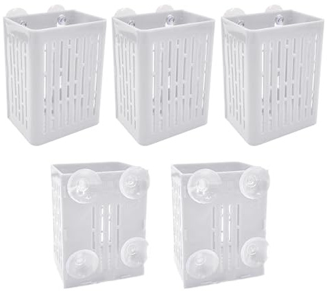 DAWCBVJQ Support pour d'Aquarium | Panier de Plantation à Ventouses 5 Pièces | Support Flottant pour Pots de d'Aquarium | pour Pothos, Fleurs, Cultivateurs, Culture, Aquaponique et