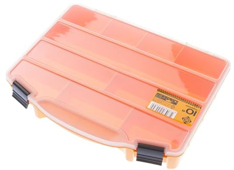 FORTE Tools Box ORG-10 Organiser Small Parts Storage (000051144705) 251 x 200 x 44 mm with 10 Compartments for Nails Screws Dowels Hand Tools