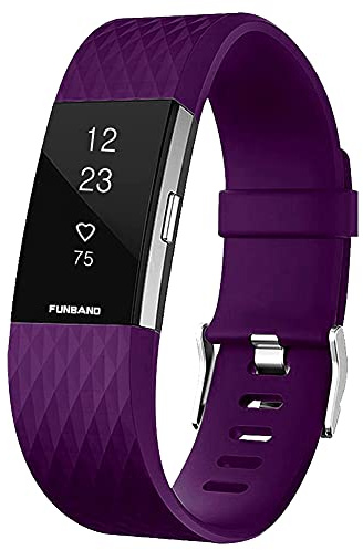 FunBand® Correa para Fitbit Charge 2, Edición Especial Soft Silicona Deportes Recambio de Pulseras Ajustable Reemplazo Accesorios para Reloj Fitbit Charge 2 Pulsera de Actividad Pequeño y Grande