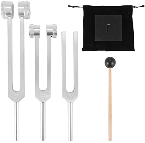 Sknrlko Tuning Forks Set-128 Hz, 256 Hz, 512 Hz,Tuning Forks Perfect for Healing,Chakra,Sound Therapy,Keep Body, Mind and Spirit