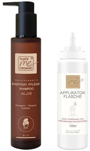 That’s me organic Bio-Pflege-Shampoo “everyday” Aloe (200ml) – Shampoo ohne Sulfate – Ideal für Haar und Kopfhaut – Schutz vor Umwelteinflüssen – Optimiertes Rezept