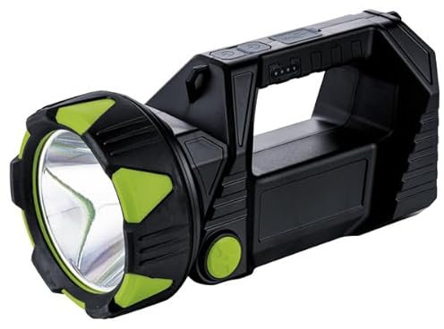 Generico ECI ELETTROFORNITURE Rechargeable Flashlight with LED 10W +40 White +8 Red, 400+260+140lm, BAT. Li-Ion 4800mAh, Power Bank Function, 39.LED3117