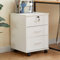 ZBAOLTO Rollcontainer Abschließbar, Rollcontainer mit Schubladen, Aktenschrank, Büro-Aktenschränke mit Rollen,Vertikale für Büro Arbeitszimmer Wohnzimmer, Holz Braun 40×40×57 cm