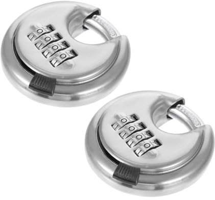 Homoyoyo 2pezzi Serrature Codice Acciaio Inossidabile Per Magazzino Sicurezza Avanzata e Antifurto Serrature Combinazione Per Uso Domestico e Armadietti Colore Argento