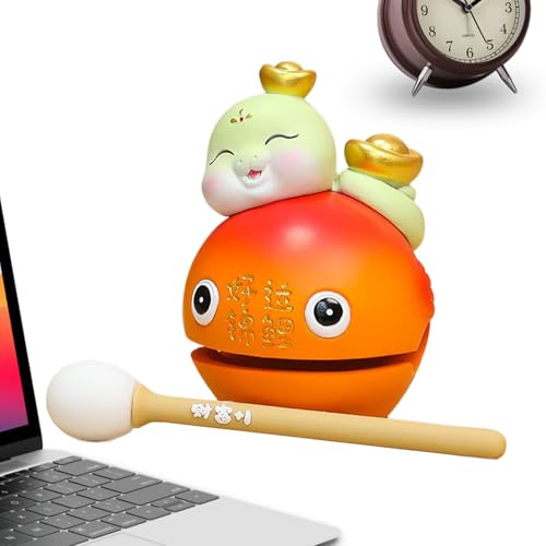 Mokugyo Drum Fish, Instrumento Mokugyo,Tambor calmante | Mokugyo Fish Año Nuevo Año Nuevo Bloqueo Zen Meditación Instrumento de percusión para yoga Niños Adultos Músicos