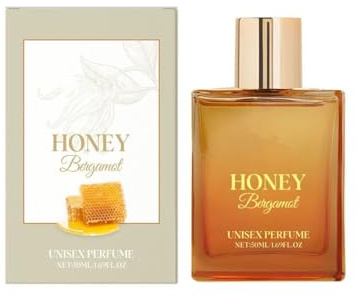 Natürliches Citrus-Honig-Bergamot Unisex Eau de Parfum, Lang anhaltender warmer Bergamotte- & Vanille-Körperduft, 50 ml, Für Damen & Herren