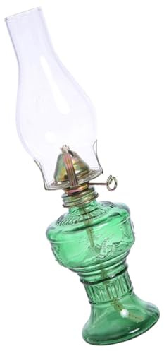 HOOTNEE Lámpara De Queroseno Decorativa De Aceite Vidrio y Aleación para Camping Al Aire y Sala De Estar