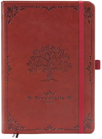 Carnet de notes A5,journal épais ligné,Vintage - Couverture rigide En cuir avec 320 pages,Papier épais de 120 g/m²,Bloc-notes pour travail, écriture, Notes, études, Voyages, 14,5 x 21 cm - Brun