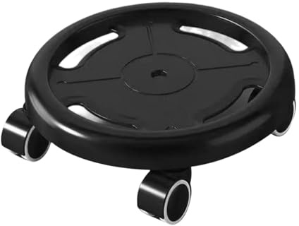 Milageto Disco de Rodillo Abdominal, Placa de Rueda para músculos Abdominales, Rodillos Abdominales, Rodillos de Cuatro Ruedas, Deslizadores con Ruedas, Negro