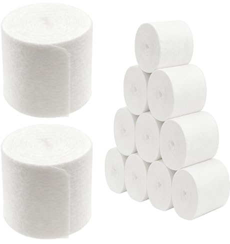 DVOFU 12 Rolls Cast Padding Individual Soft Cotton Under Cast Padding Wrap Plaster Gauze Bandages for Body Casts Craft Projects （5cm*2.7m）