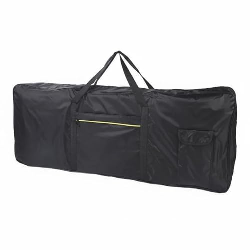 Gralara Keyboard Case Instrument Transport Bag, Basic 61-Key Electronic Piano Bag, Black, Black