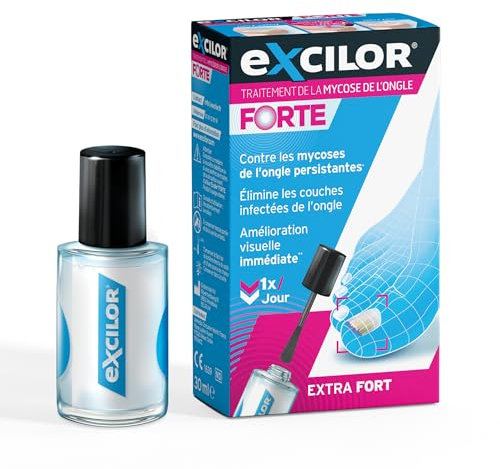 EXCILOR - Solution Forte - Traitement mycose de l'ongle - Traitement tardif ou mycose de l'ongle avancée - 30 ml