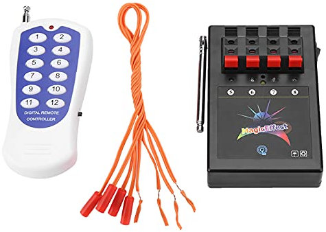 Kabelloses Feuerwerk mit 12-Tasten Fernbedienung 1 Empfänger 4 Verbindungskabel Funk Feuerwerk Zündsystem