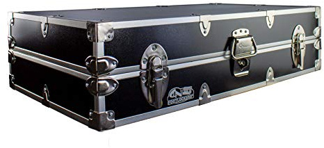 C&N Footlockers College Dorm Room Under Bed - The Slim Lockable Trunk - 32 x 18 x 8.25 Inches