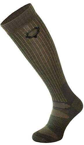 COMODO - Thick Long Merino Wool Socks | Mens & Ladies | Shooting Hunting Hiking Outdoor Socks (9-11, Khaki Green)