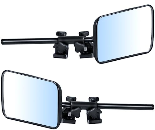 PEESHON 2 Stück Wohnwagenspiegel,Abschleppspiegl,Verlängerung Seitenspiegel Caravanspiegel,Universal Aufsteckspiegel Außenspiegel für Wohnwagen für Pkw Vans Caravan