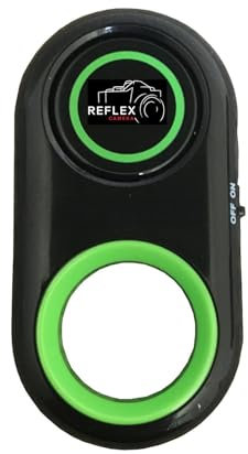 Wireless Bluetooth Camera Shutter Remote for Smartphones - REFLEX CAMERA AB Shutter 6, Compatible with iOS & Android, 30ft Range, Long Battery Life, Perfect for Selfies & Group Photos (Green)