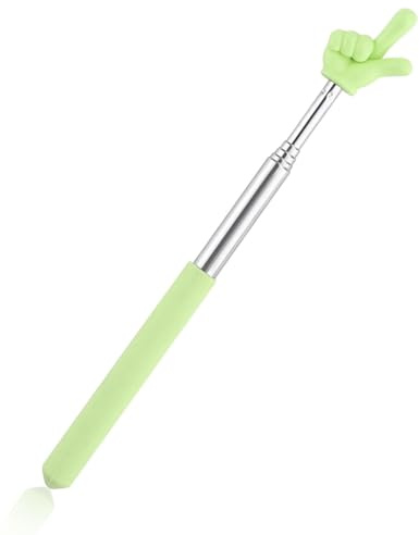 KGDUYC Punteros Telescópicos para Maestros, Maestros Palo Extensible Puntero Retráctil, Mini Puntero Retráctil para Profesores para Maestros Aula Ayudas Ayuda para Profesores (Verde claro)