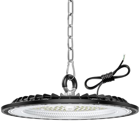 1 Pièce 100W Eclairage LED Garage, 15000LM Plafonnier Garage, 6000K Cool White Projecteur LED Extérieur, IP65 Waterproof UFO Lampe Atelier pour Factories, Warehouse, Workshop
