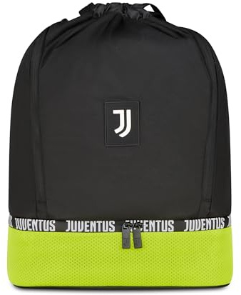 Seven Borsa da palestra JUVENTUS magic team, Fondo rigido portascarpe, Elastico portaborraccia, Bambino, Ragazzo, Calcio, Prodotto ufficiale, Idea regalo